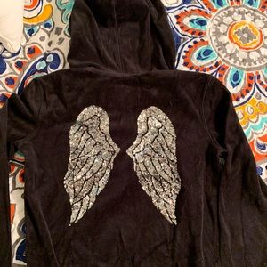 Victoria’s Secret angel velour zip up